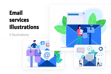 Email Services Illustration Pack