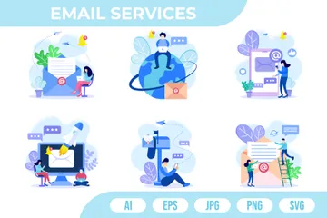 Email Services Illustration Pack