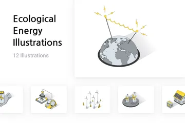 Energia Ecológica Pacote de Ilustrações