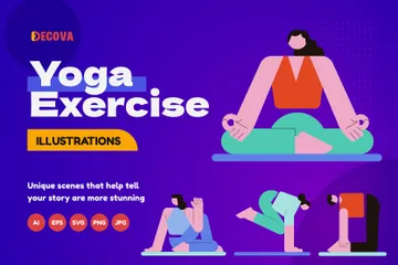 Exercice de yoga Pack d'Illustrations