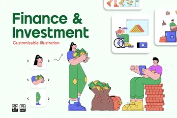 Finanças e Investimento Pacote de Ilustrações