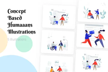 Free Concept Based Humaaans Illustration Pack