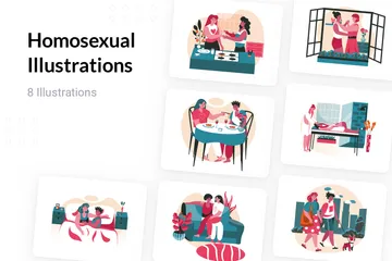 Homossexual Pacote de Ilustrações