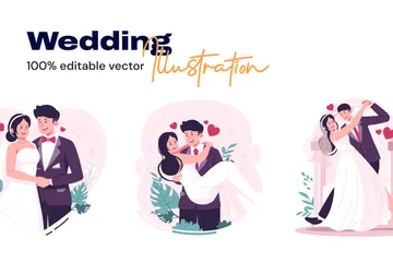 Mariage Pack d'Illustrations