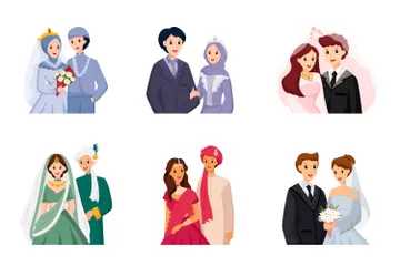 Mariage Pack d'Illustrations