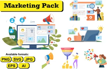 Marketing-Paket Illustrationspack