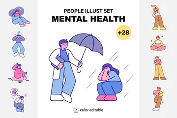 Mental Health Illustration Pack