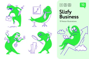 Slizfy Conjunto de Ilustrações