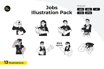 Opportunités Carrière Pack d'Illustrations