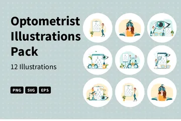 Optometrista Paquete de Ilustraciones