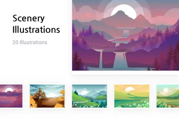 Paysage Pack d'Illustrations