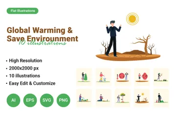 Sauver l'environnement Pack d'Illustrations