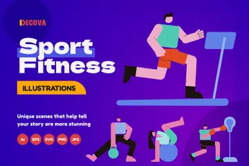 Remise en forme sportive Pack d'Illustrations