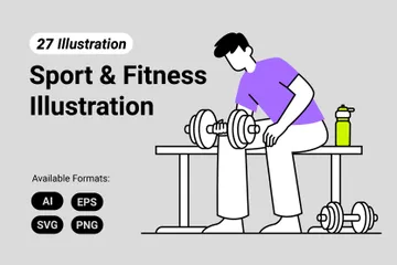 Sport et remise en forme Pack d'Illustrations