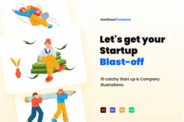 Startup y empresa Paquete de Ilustraciones