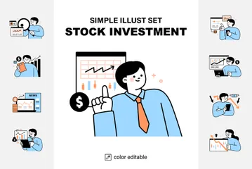 Stock Investment Illustration Pack