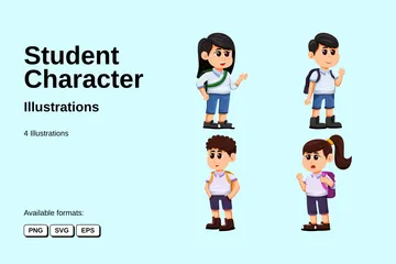 Student Character Illustration Pack