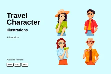 Travel Character Illustration Pack