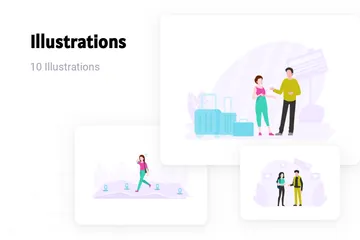 Voyages et vacances Pack d'Illustrations