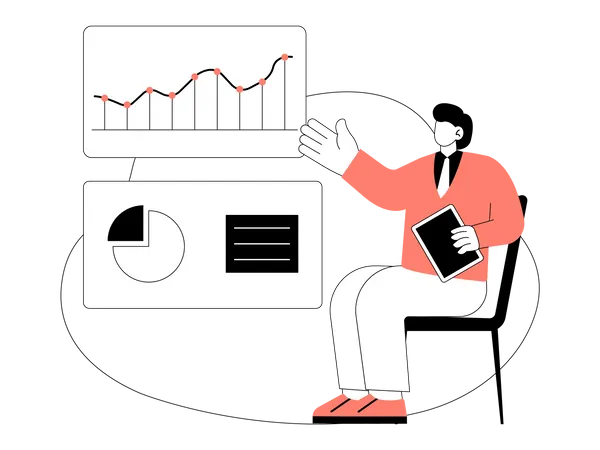 Free Business Stats  Illustration