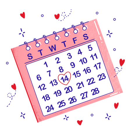 Free Calendrier de la Saint-Valentin  Illustration