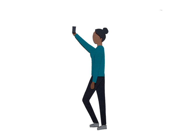 Free Chica tomando selfie  Ilustración