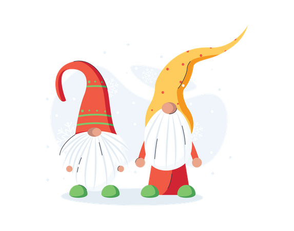 Free Christmas gnome  イラスト