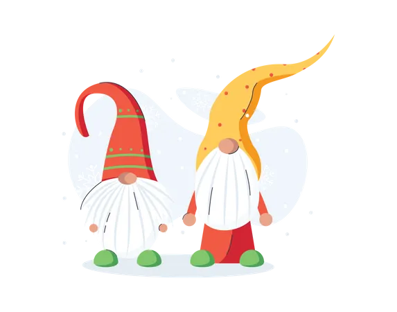 Free Christmas gnome  イラスト