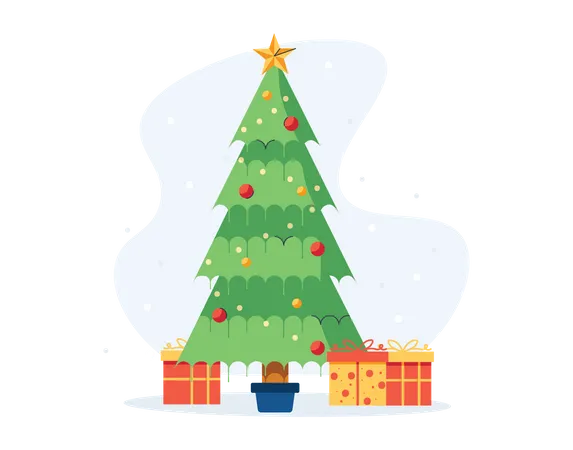 Free Christmas tree  イラスト