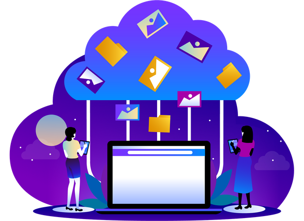 Free Cloud Storage  Illustration