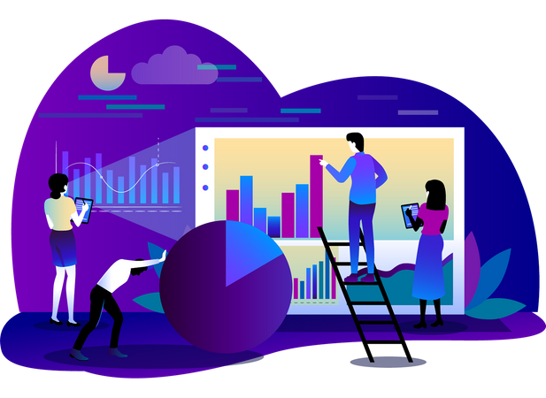 Free Concept of data analysis and maintenance  Illustration