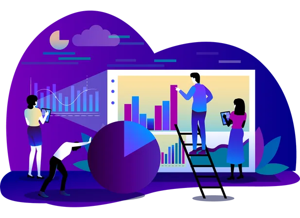 Free Concept of data analysis and maintenance  Illustration