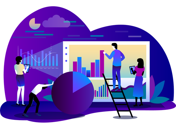 Free Concepto de análisis y mantenimiento de datos.  Ilustración