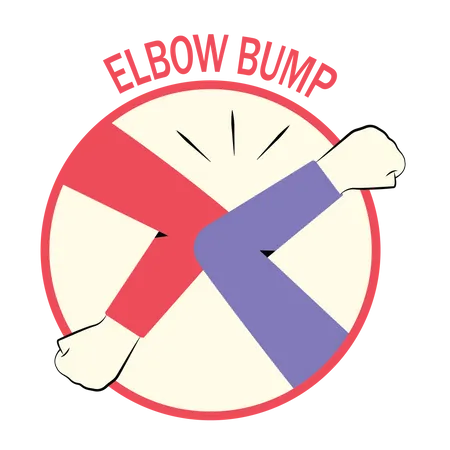 Free Elbow bump  Illustration