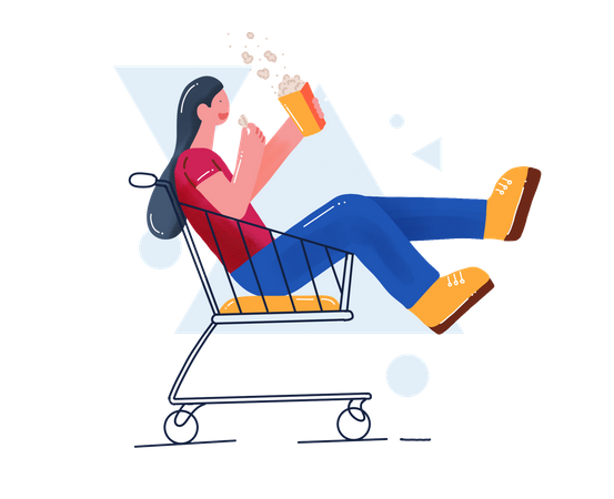 Free Shopping Fun  Illustration