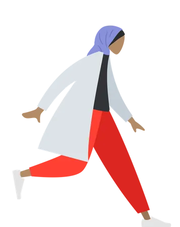 Free Standing arab woman  Illustration