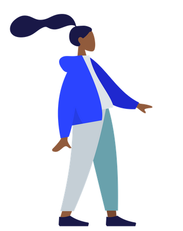 Free Standing lady  Illustration