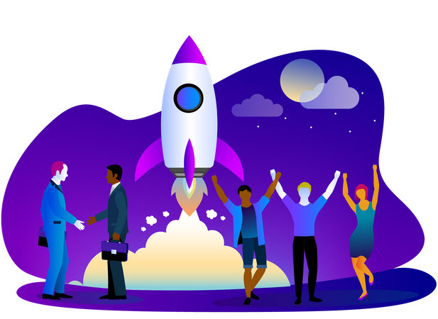 Free Startup launch  Illustration