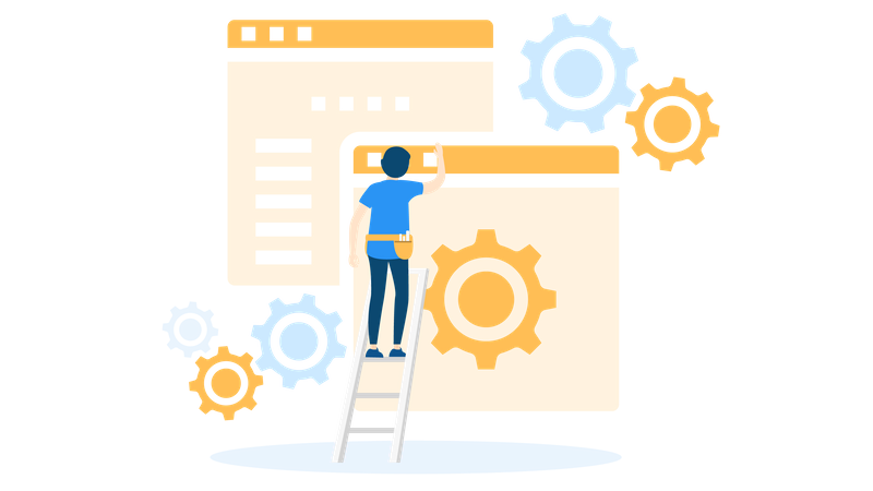 Free Website maintenance  Illustration