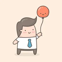 Kawaii Businessman Character Illustration Pack