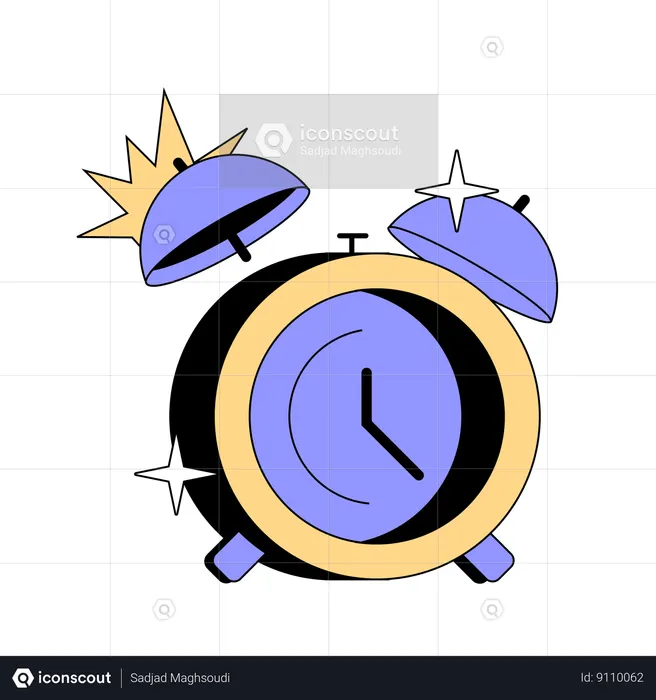 Alert Clock  Illustration