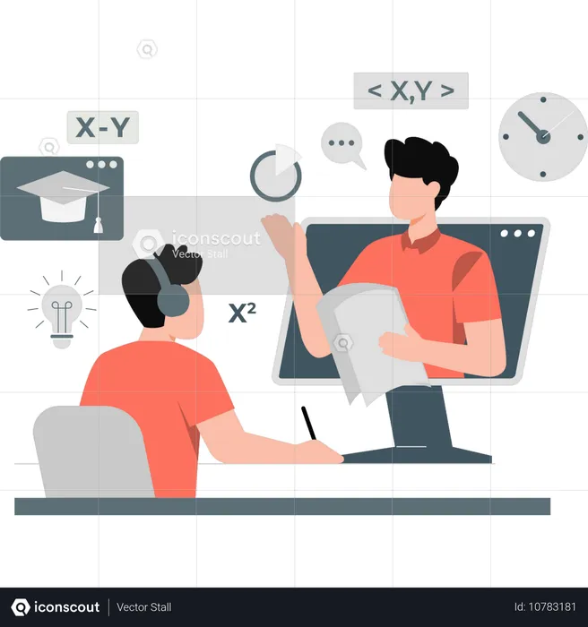 Boys online programming courses  Illustration