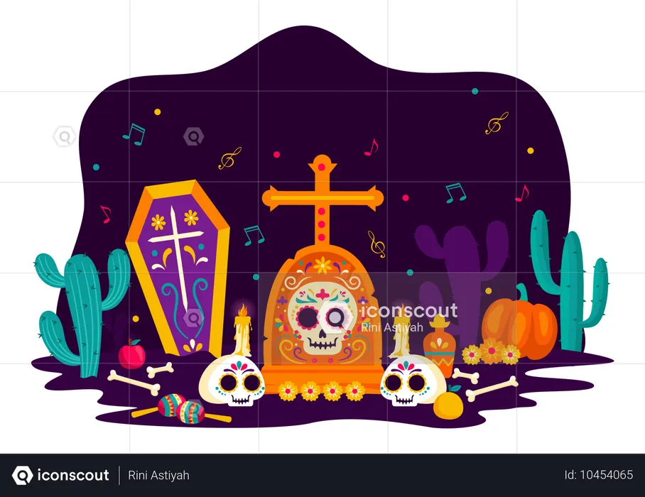 Dia De Muertos  Illustration