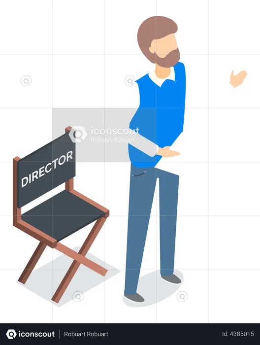 Director controls filming process  Illustration