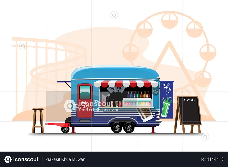 Drink Truck  Illustration