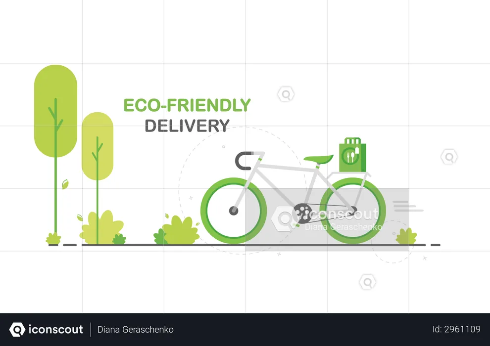 Eco-friendly delivery  Illustration