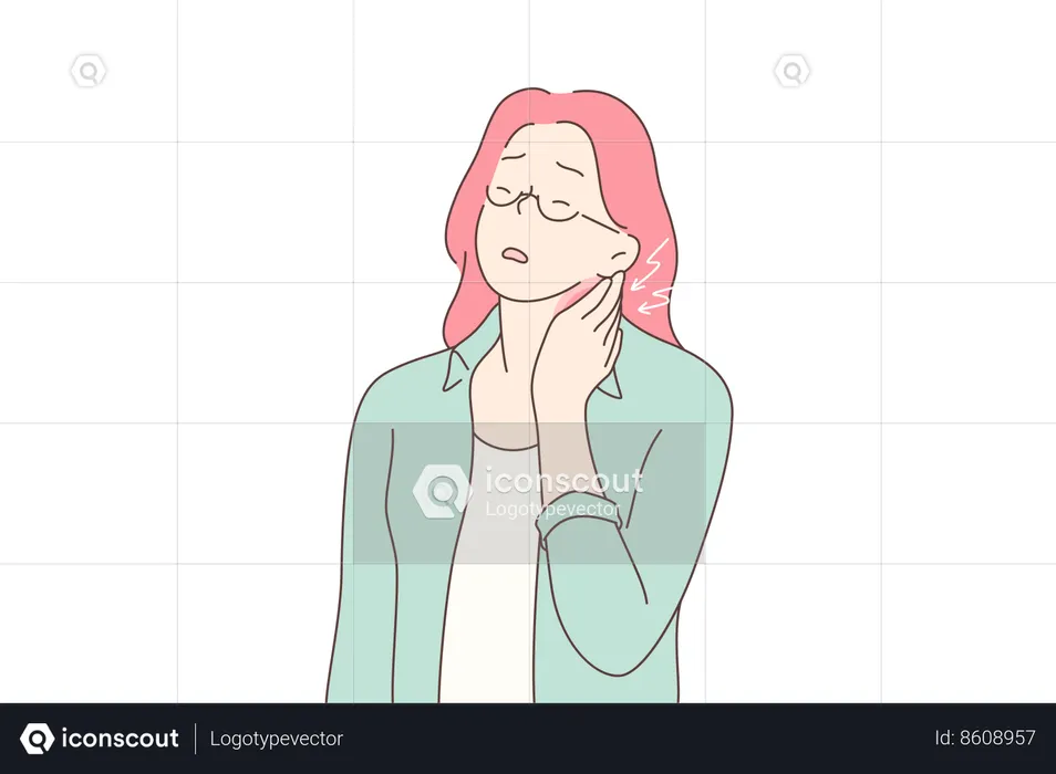 Employee have neck pain  Illustration