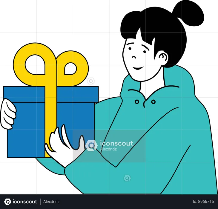 Employee receives surprise gift  Illustration