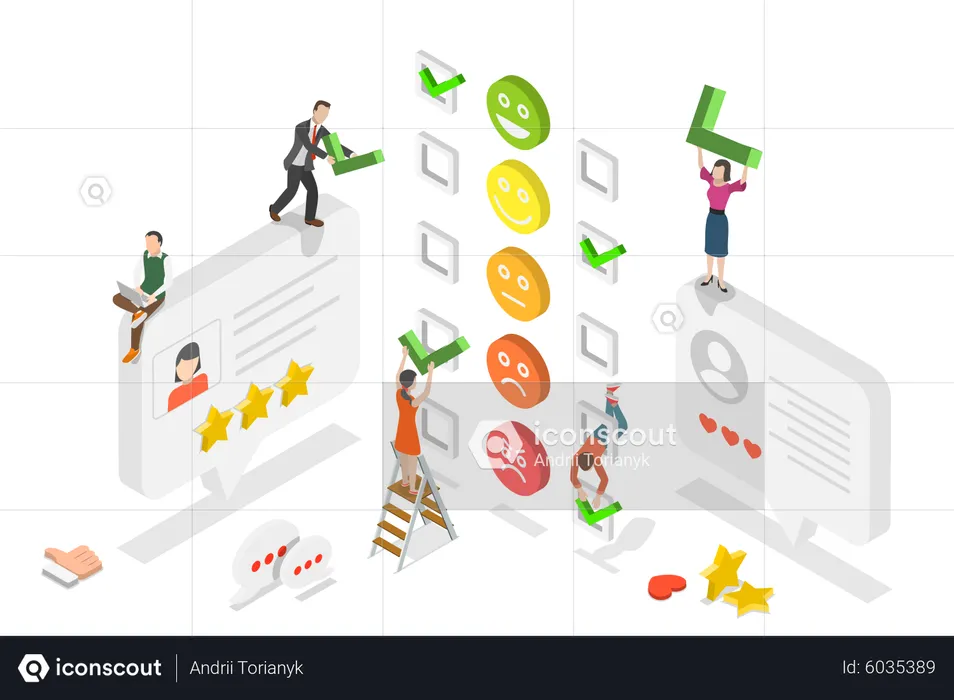 Encuesta de satisfacción del cliente  Ilustración