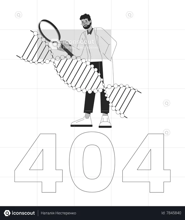 Error de investigación de ADN 404  Ilustración